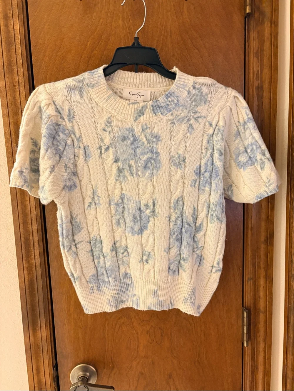 Jessica Simpson Cream Cable Knit Sweater Top